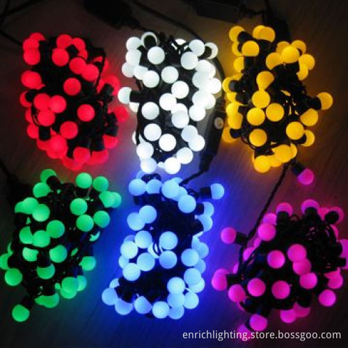 Multicolor LED Ball String Christmas Holiday Lights with 220V AC Voltage and 50,000-hour Lifespan